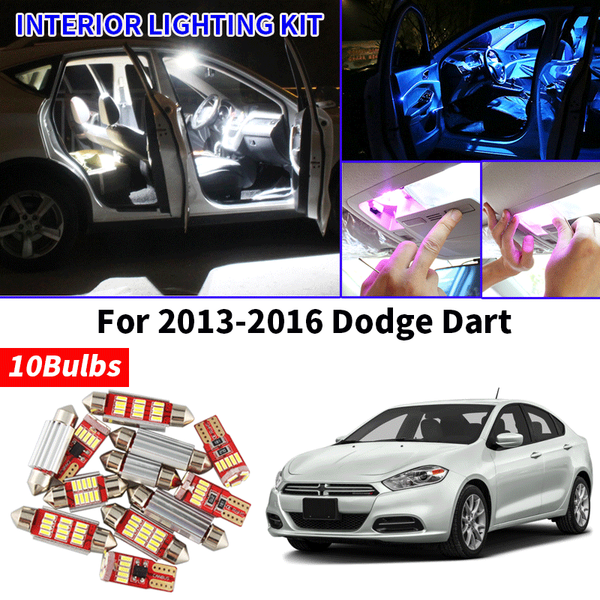 10x canbus error led interior light kit package for 2013-2016 dodgedart car accessories map dome trunk license light
10x canbus error led interior light kit package for 2013-2016 dodgedart car accessories map dome trunk license light