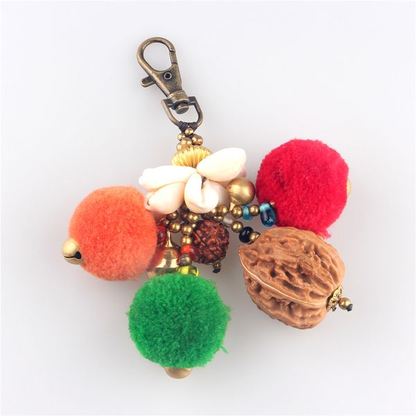 Natural Shell Colored Pompom Nut Ball Handmade Bohemian Keychain for Women Fashion Keyring Bag Trinket Friendship Gift
Natural Shell Colored Pompom Nut Ball Handmade Bohemian Keychain for Women Fashion Keyring Bag Trinket Friendship Gift