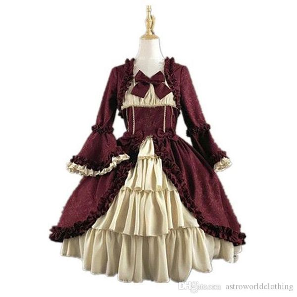 womens dress vintage middle ages style party dress bowknot lace plus size dress designer gothic court, White;black
womens dress vintage middle ages style party dress bowknot lace plus size dress designer gothic court, White;black
