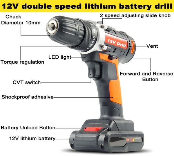 12v lithium-ion electric drill power tools two-speed dremel drill engraver rechargeable electric cordless screwdriver drill ing
12v lithium-ion electric drill power tools two-speed dremel drill engraver rechargeable electric cordless screwdriver drill ing