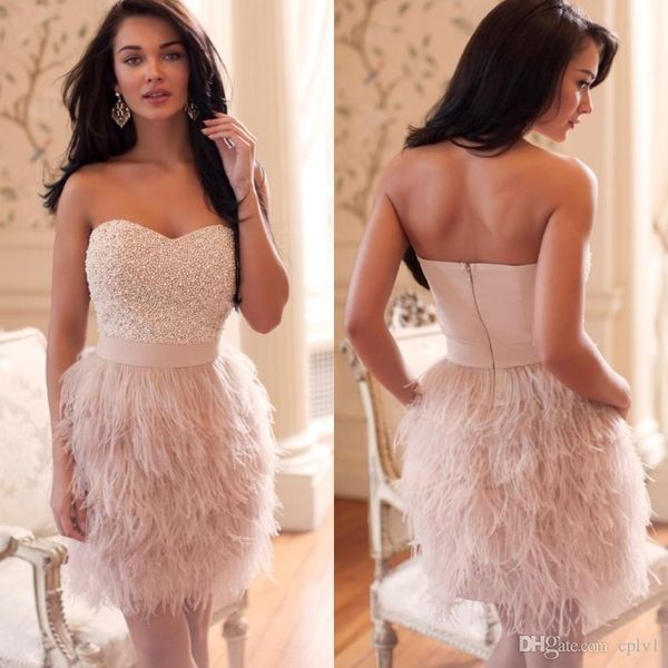 мода сексуальные без бретелек бисером перья розовые коктейльные платья 2019 формальных женщин короткое платье выпускного вечера cd20, Black
мода сексуальные без бретелек бисером перья розовые коктейльные платья 2019 формальных женщин короткое платье выпускного вечера cd20, Black