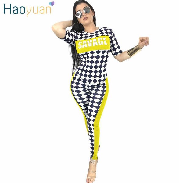 2 piece set women checkerboard plaid letter print and bodycon pants suit tracksuit two pieces summer outfits female convention, Gray
2 piece set women checkerboard plaid letter print and bodycon pants suit tracksuit two pieces summer outfits female convention, Gray