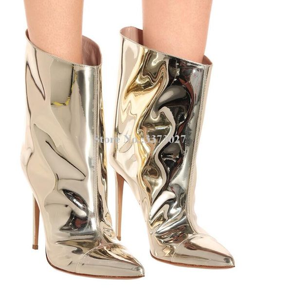 new gold color patent leather lady short boots pointed toe stiletto heel ankle boots lady large size winter shoes dropship, Black
new gold color patent leather lady short boots pointed toe stiletto heel ankle boots lady large size winter shoes dropship, Black