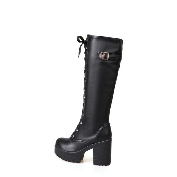 women boots high heels shoes autumn winter warm 2019 new fashion lace-up pu knee high motorcycle boot platform black white
women boots high heels shoes autumn winter warm 2019 new fashion lace-up pu knee high motorcycle boot platform black white
