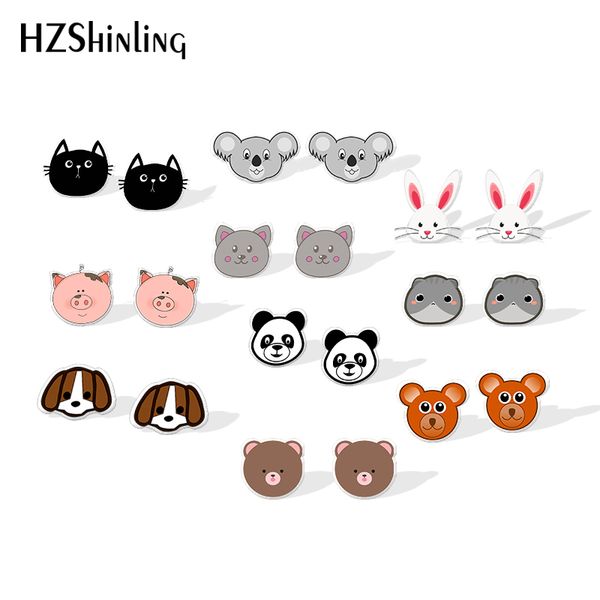 new teddy bear dog rabbit pig face resin earrings funny animals shrinky dinks earring children stud ear silver earrings, Golden;silver
new teddy bear dog rabbit pig face resin earrings funny animals shrinky dinks earring children stud ear silver earrings, Golden;silver