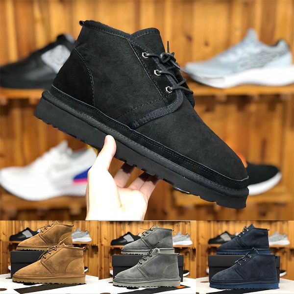 with box) wool boots neumel suede winter boots new men's classic boots newm series straps casual warm mini boot shoes, Black
with box) wool boots neumel suede winter boots new men's classic boots newm series straps casual warm mini boot shoes, Black