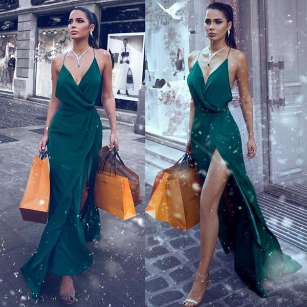 hunter green chiffon evening dresses deep v neck side split style 2019 fashionable prom party gowns custom plus size, Black;red
hunter green chiffon evening dresses deep v neck side split style 2019 fashionable prom party gowns custom plus size, Black;red
