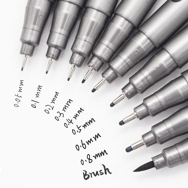 black pigment micro liner ink marker pen fineliner hook line sketching art markers pens 0.05 0.1 0.2 0.3 0.4 0.5 0.6 0.8 brush
black pigment micro liner ink marker pen fineliner hook line sketching art markers pens 0.05 0.1 0.2 0.3 0.4 0.5 0.6 0.8 brush