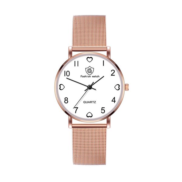 rose gold heart pattern women's watch ladies quartz analog wristwatch gift for women montre femme q4, Slivery;brown
rose gold heart pattern women's watch ladies quartz analog wristwatch gift for women montre femme q4, Slivery;brown
