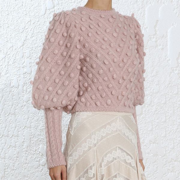2019 women's autumn winter new pullover sweater women's fashion wool ball bubble sleeve short knitwear knit sweater women, White;black
2019 women's autumn winter new pullover sweater women's fashion wool ball bubble sleeve short knitwear knit sweater women, White;black