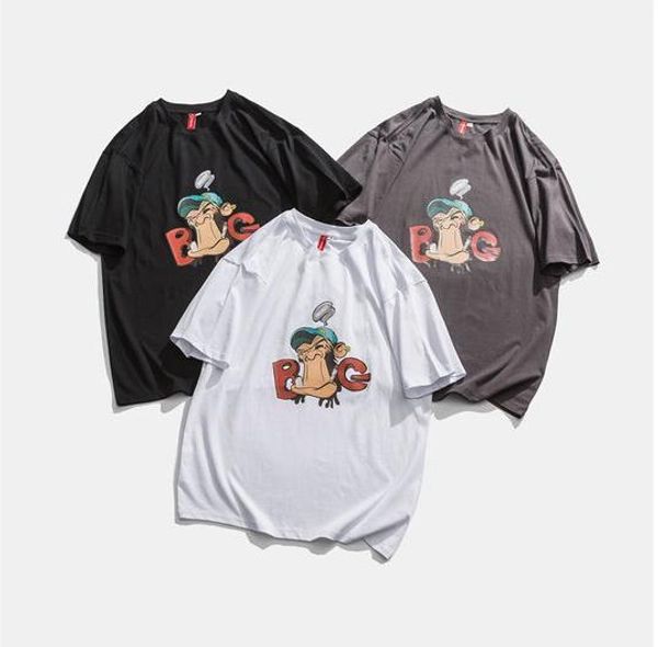 2020 summer men's cartoon orangutan print round neck short sleeve t-shirt heavy t-shirt men's tide brand, White;black
2020 summer men's cartoon orangutan print round neck short sleeve t-shirt heavy t-shirt men's tide brand, White;black