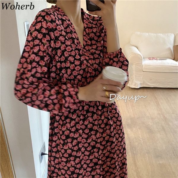 woherb 2020 vintage slim v neck spring summer dress women floral print midi long high waist elegant dresses vestidos mujer 25744, Black;gray
woherb 2020 vintage slim v neck spring summer dress women floral print midi long high waist elegant dresses vestidos mujer 25744, Black;gray