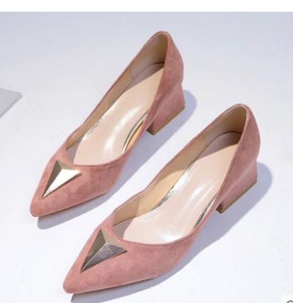 2019 women's shoes in spring and autumn with new style high heel coarse heel pointed end suede @b039, Black
2019 women's shoes in spring and autumn with new style high heel coarse heel pointed end suede @b039, Black