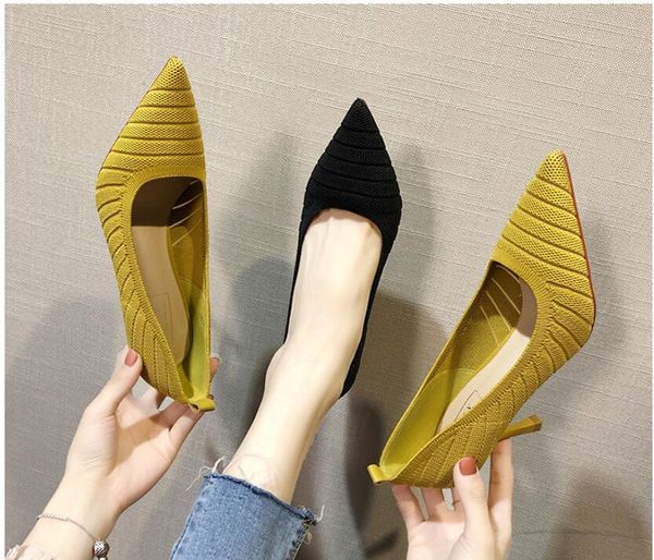 hkxn 2019 fashion 7cm knitting women pumps fine heel high heels shoes point toe party wedding pump drop shipping, Black
hkxn 2019 fashion 7cm knitting women pumps fine heel high heels shoes point toe party wedding pump drop shipping, Black