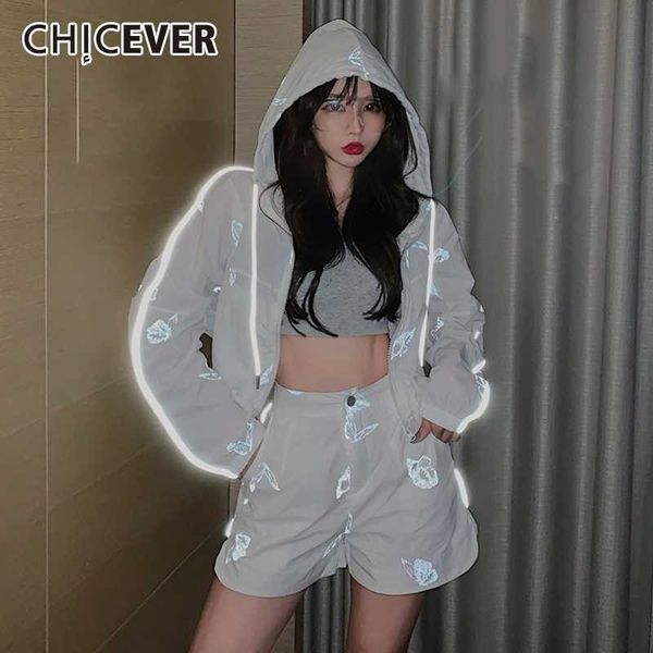 chicever butterfly pattern hit color female suits hooded long sleeve shirt high waist shorts large size two piece set women 2020, White 
chicever butterfly pattern hit color female suits hooded long sleeve shirt high waist shorts large size two piece set women 2020, White