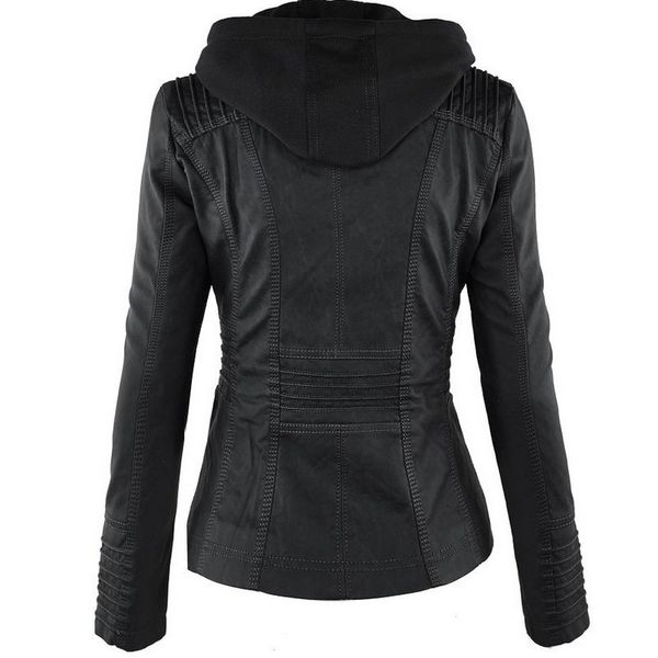 2018 winter gothic leather jacket women casual basic coats plus size 7xl basic jackets waterproof windproof coats female, Black
2018 winter gothic leather jacket women casual basic coats plus size 7xl basic jackets waterproof windproof coats female, Black