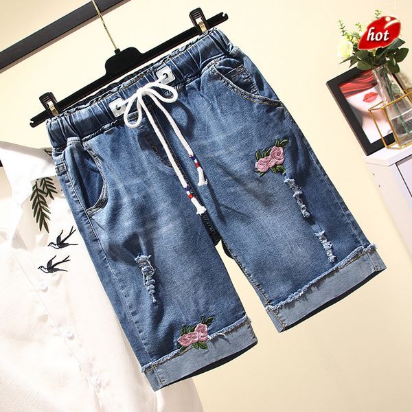 woman loose high waist keen length shorts jeans 2018 summer casual stretch waist elastic jeans for girls pants plus size o8r2, Blue
woman loose high waist keen length shorts jeans 2018 summer casual stretch waist elastic jeans for girls pants plus size o8r2, Blue