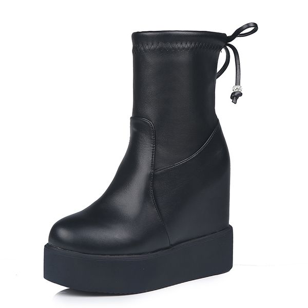 leather platform boots women winter boots ankle for women shoes high heel suede plush casual rain shoes woman, Black
leather platform boots women winter boots ankle for women shoes high heel suede plush casual rain shoes woman, Black