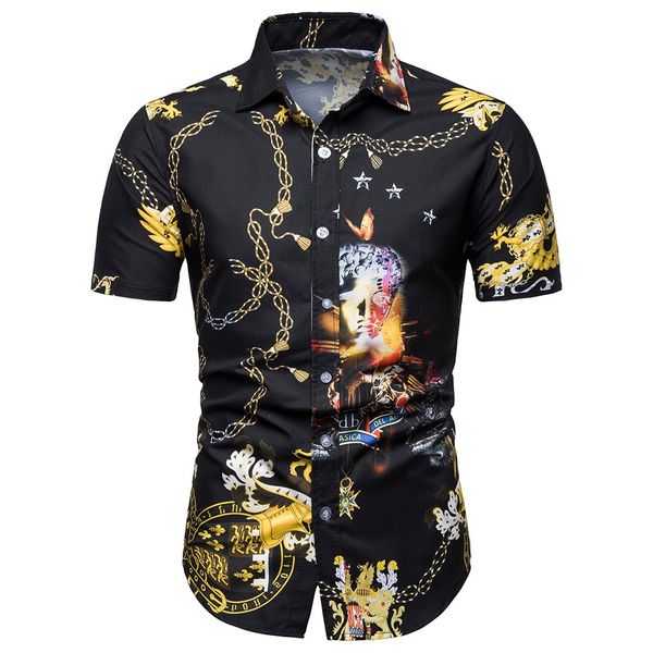 feitong brand men shirt summer bohe floral short sleeve basic shirt blouse mens shirts casual slim fit chemise homme 2019, White;black
feitong brand men shirt summer bohe floral short sleeve basic shirt blouse mens shirts casual slim fit chemise homme 2019, White;black