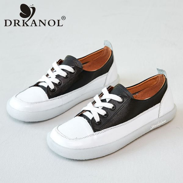 drkanol fashion women flat shoes genuine leather round toe lace up sneakers soft bottom mixed colors women casual shoes size 41, Black
drkanol fashion women flat shoes genuine leather round toe lace up sneakers soft bottom mixed colors women casual shoes size 41, Black