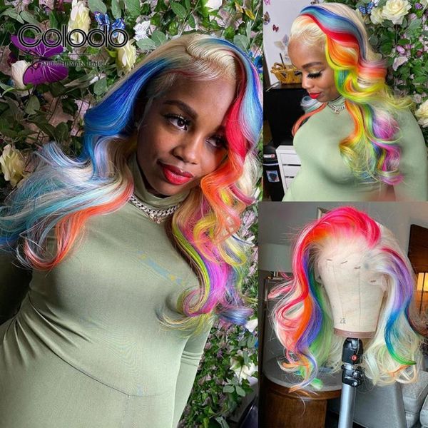 colodo customize ombre lace front wig brazilian remy rainbow colored human hair wigs preplucked transparent lace wigs for women, Black;brown
colodo customize ombre lace front wig brazilian remy rainbow colored human hair wigs preplucked transparent lace wigs for women, Black;brown