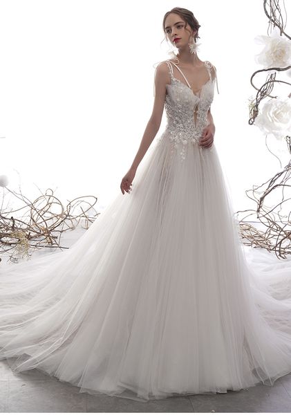 elegant women a-line long flowy fairy lace wedding dresses with straps sleeveless tulle ivory backless bridal gowns custom made, White
elegant women a-line long flowy fairy lace wedding dresses with straps sleeveless tulle ivory backless bridal gowns custom made, White