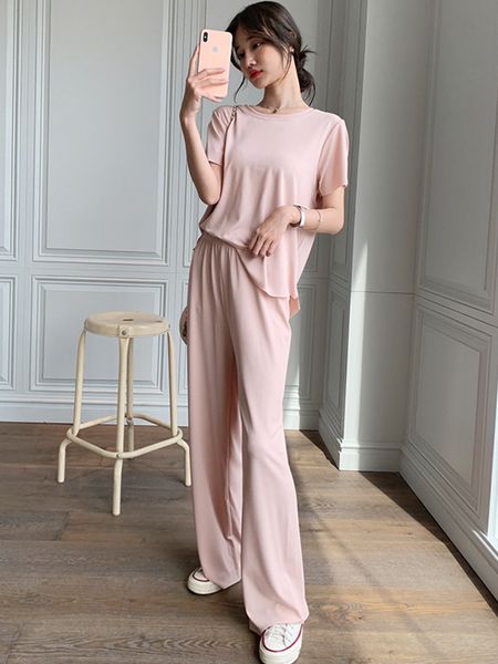 loose ice silk pajamas female summer lazy wind thin short sleeve trousers can go out wide leg pants suit tracksuit, White
loose ice silk pajamas female summer lazy wind thin short sleeve trousers can go out wide leg pants suit tracksuit, White