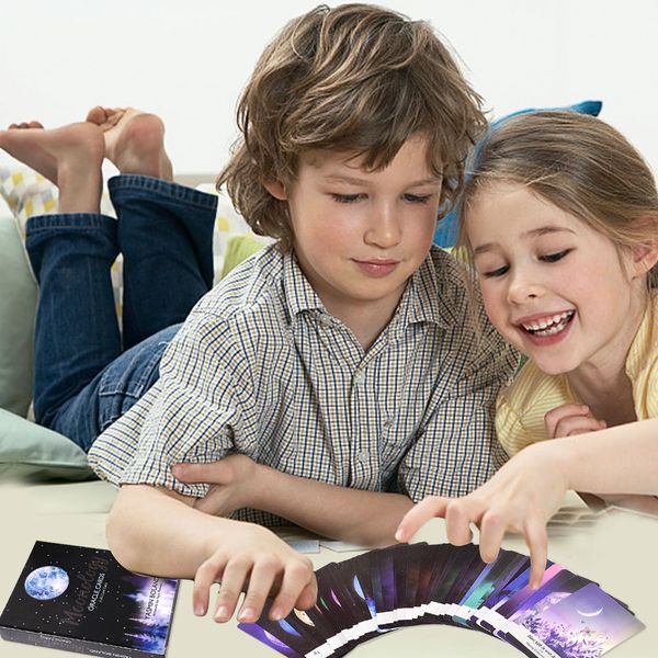 44 pcs board games cards set and guidebook set for moonology oracle tarot english cards deck game for family party playing card
44 pcs board games cards set and guidebook set for moonology oracle tarot english cards deck game for family party playing card