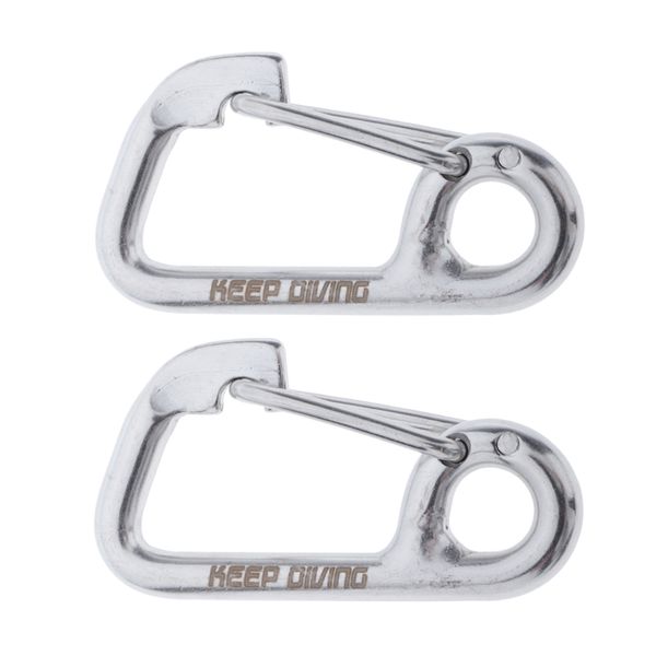2x high strength carabiner 60mm spring hook clip for dive cord climbing reel
2x high strength carabiner 60mm spring hook clip for dive cord climbing reel