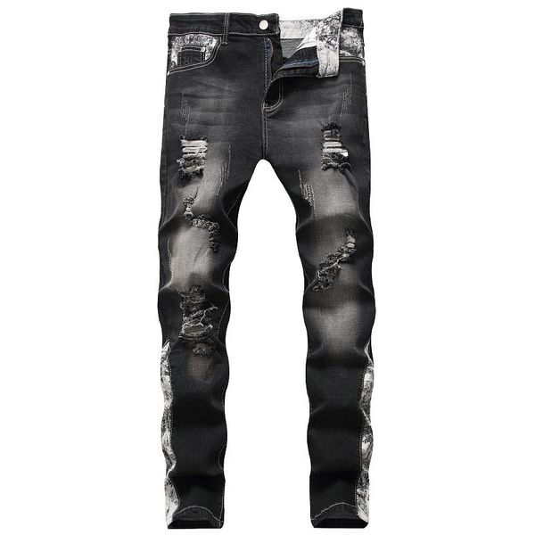 moruancle men destroyed jeans pants with holes hi street ripped denim trousers straight fit distressed jeans plus size 28-42, Blue
moruancle men destroyed jeans pants with holes hi street ripped denim trousers straight fit distressed jeans plus size 28-42, Blue