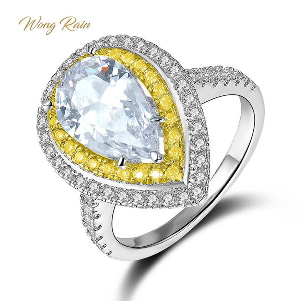 wong rain luxury 100% 925 sterling silver water drop pear white sapphire gemstone wedding engagement ring jewelry wholesale, Golden;silver
wong rain luxury 100% 925 sterling silver water drop pear white sapphire gemstone wedding engagement ring jewelry wholesale, Golden;silver