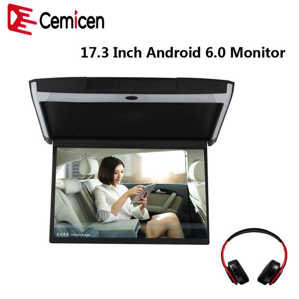 cemicen 17.3 inch android 6.0 car monitor ceiling mount roof 1080p video ips screen wifi/hdmi/usb/sd/fm/bluetooth/speaker/game
cemicen 17.3 inch android 6.0 car monitor ceiling mount roof 1080p video ips screen wifi/hdmi/usb/sd/fm/bluetooth/speaker/game