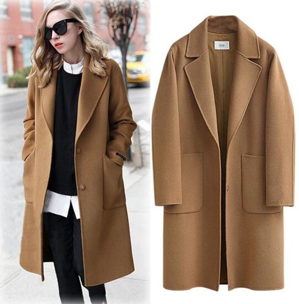 autumn and winter european and american women's large size long loose loose coat, Black
autumn and winter european and american women's large size long loose loose coat, Black