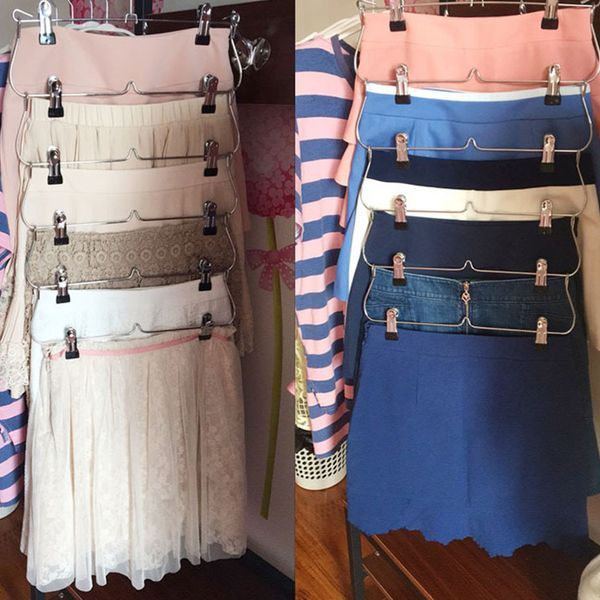 6 layer space saving foldable pants tie rack trouser closet organizer with clips steel wardrobe hanger skirt non-slip
6 layer space saving foldable pants tie rack trouser closet organizer with clips steel wardrobe hanger skirt non-slip