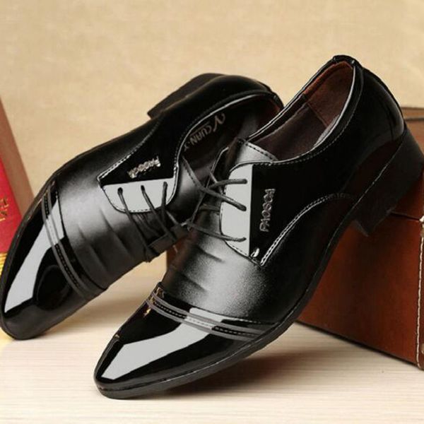 england style men fashion pu leather lace-up shoes,pointed toe solid color breathable rubber non-slip leather dress shoes, Black
england style men fashion pu leather lace-up shoes,pointed toe solid color breathable rubber non-slip leather dress shoes, Black