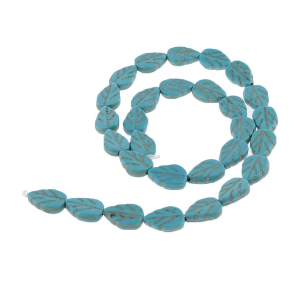 30pcs leaf shape turquoise beads for jewelry making turquoise stone beads for bracelets spacers loose beads strand, 14 x 9mm
30pcs leaf shape turquoise beads for jewelry making turquoise stone beads for bracelets spacers loose beads strand, 14 x 9mm