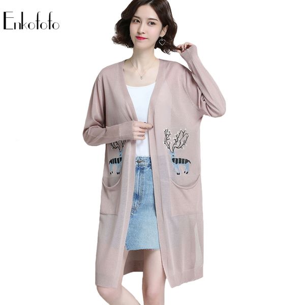 2019 fashion knitted thin cardigan loose pocket print open front women sweater female long cardigans women's coats outerwear, White;black
2019 fashion knitted thin cardigan loose pocket print open front women sweater female long cardigans women's coats outerwear, White;black