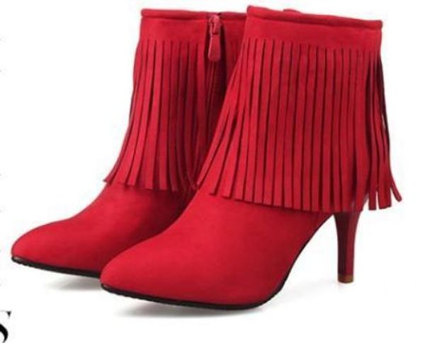 2018 suede women's boots in winter with new style high heel fine heel pointed end warm non-slip@102, Black
2018 suede women's boots in winter with new style high heel fine heel pointed end warm non-slip@102, Black