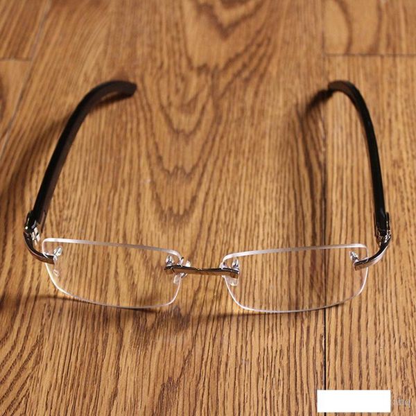 black buffalo horn glasses rimless optical sunglasses men women sunglasses brand designer glasses carving eyewear frames with box case, Silver
black buffalo horn glasses rimless optical sunglasses men women sunglasses brand designer glasses carving eyewear frames with box case, Silver