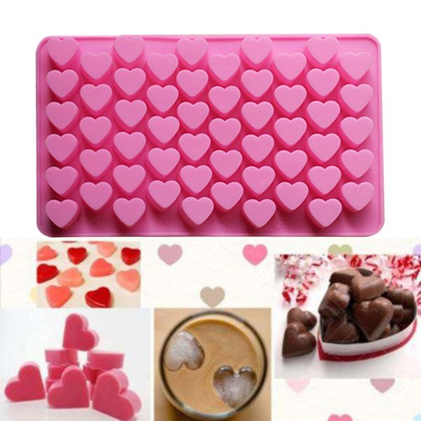 55 holes heart shaped 3d silicon chocolate jelly candy cake bakeware mold diy pastry bar ice soap mould baking tool
55 holes heart shaped 3d silicon chocolate jelly candy cake bakeware mold diy pastry bar ice soap mould baking tool