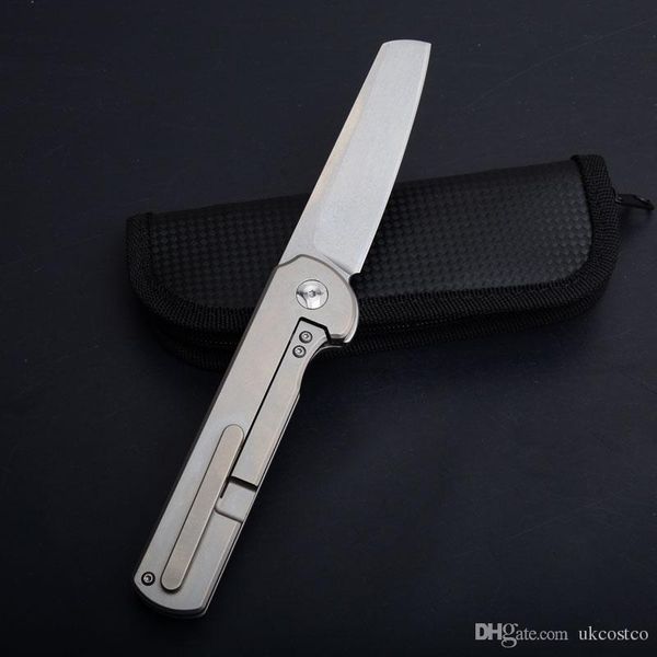 

Titanium Handle Razor Folding Blade Knife D2 58-60HRC Blade Utility Tactical Folder EDC Pocket Hunting Knives Outdoor gear P849F