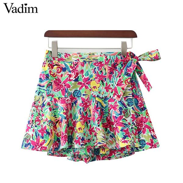 vadim women casual floral print shorts skirts sashes elastic waist side zipper design female summer stylish shorts sa167, White;black
vadim women casual floral print shorts skirts sashes elastic waist side zipper design female summer stylish shorts sa167, White;black