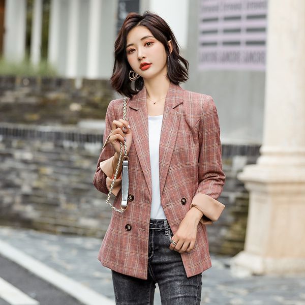 suit jacket women spring and autumn professional suit fashion elegant plaid long-sleeved women blazer, White;black
suit jacket women spring and autumn professional suit fashion elegant plaid long-sleeved women blazer, White;black