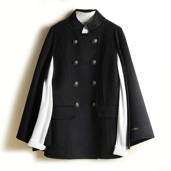 women's wool & blends women coat 2021 winter arrival female short woolen outerwear cloak trench, Black
women's wool & blends women coat 2021 winter arrival female short woolen outerwear cloak trench, Black