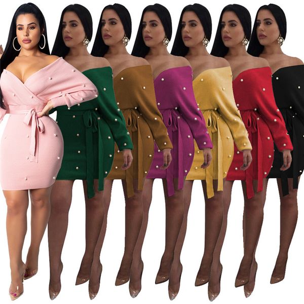 women spring autumn dress 19ss new beading female v-neck clothes dresses long sleeved, Black;gray
women spring autumn dress 19ss new beading female v-neck clothes dresses long sleeved, Black;gray