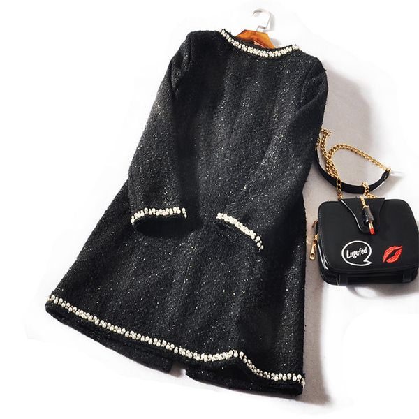 winter long autumn fashion jacket tweed women runway sleeves winter coats button woman coats wool coat sqjpc, Black
winter long autumn fashion jacket tweed women runway sleeves winter coats button woman coats wool coat sqjpc, Black