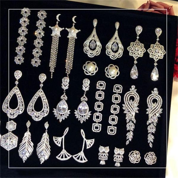 eardrop earrings for women 925 sterling silver cubic zirconia temperament long tassels earring wedding bridal fine jewelry, Golden;silver
eardrop earrings for women 925 sterling silver cubic zirconia temperament long tassels earring wedding bridal fine jewelry, Golden;silver
