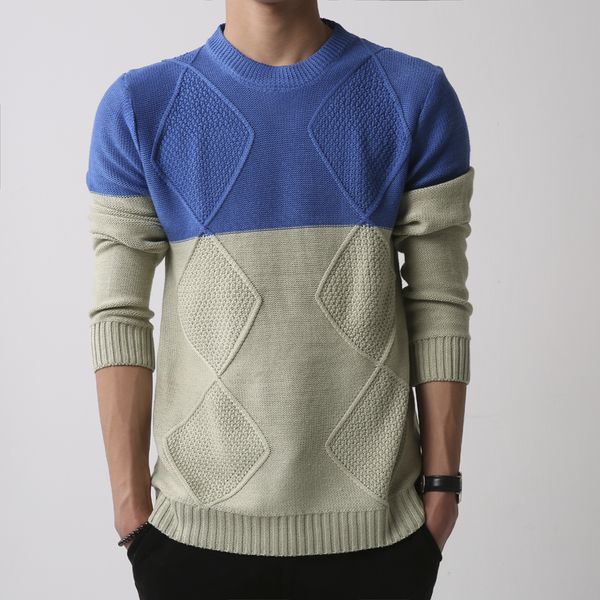 sweater men 2018 autumn winter new diamond design splicing round neck sweater men long sleeve pullover size - 2xl, White;black
sweater men 2018 autumn winter new diamond design splicing round neck sweater men long sleeve pullover size - 2xl, White;black