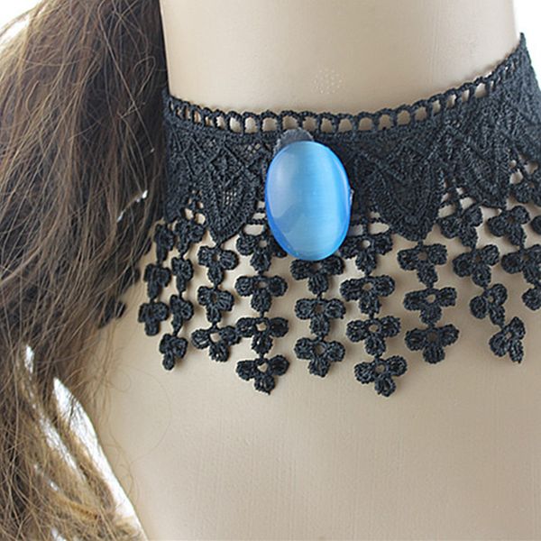 xq xq 2016 2 pcs new women's fashion jewelry, semi-precious stones velvet short necklace pattern lace necklace, Blue;slivery
xq xq 2016 2 pcs new women's fashion jewelry, semi-precious stones velvet short necklace pattern lace necklace, Blue;slivery