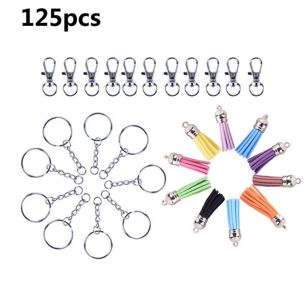 125pcs / set alloy ключевые цепочки кисточкой объемные ключевые кольца keyrings для diy ремесла материал ювелирных изделий, Silver
125pcs / set alloy ключевые цепочки кисточкой объемные ключевые кольца keyrings для diy ремесла материал ювелирных изделий, Silver